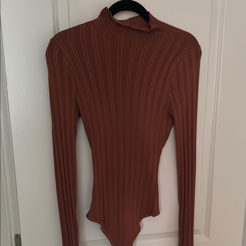 Abercrombie Brown Long Sleeve Bodysuit